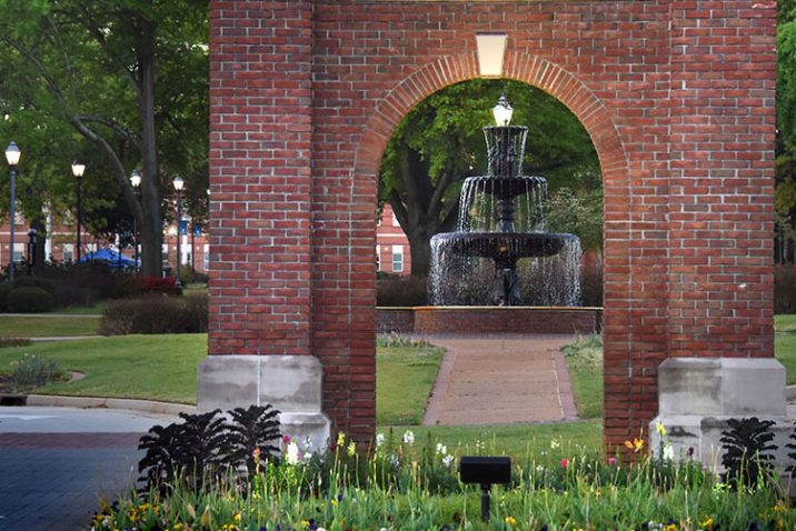 campus arch entrance that says Augusta University