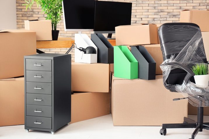 packed office for move