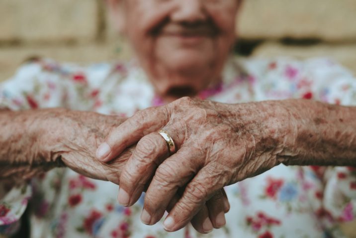 Elderly man's hands