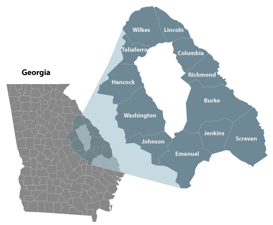 乔治亚癌症中心 counties