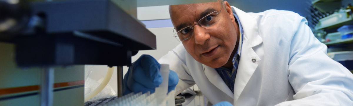 Dr. Chadli in his lab