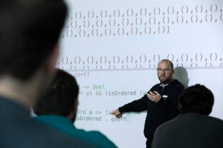 Dr. Harley Eades teaching 