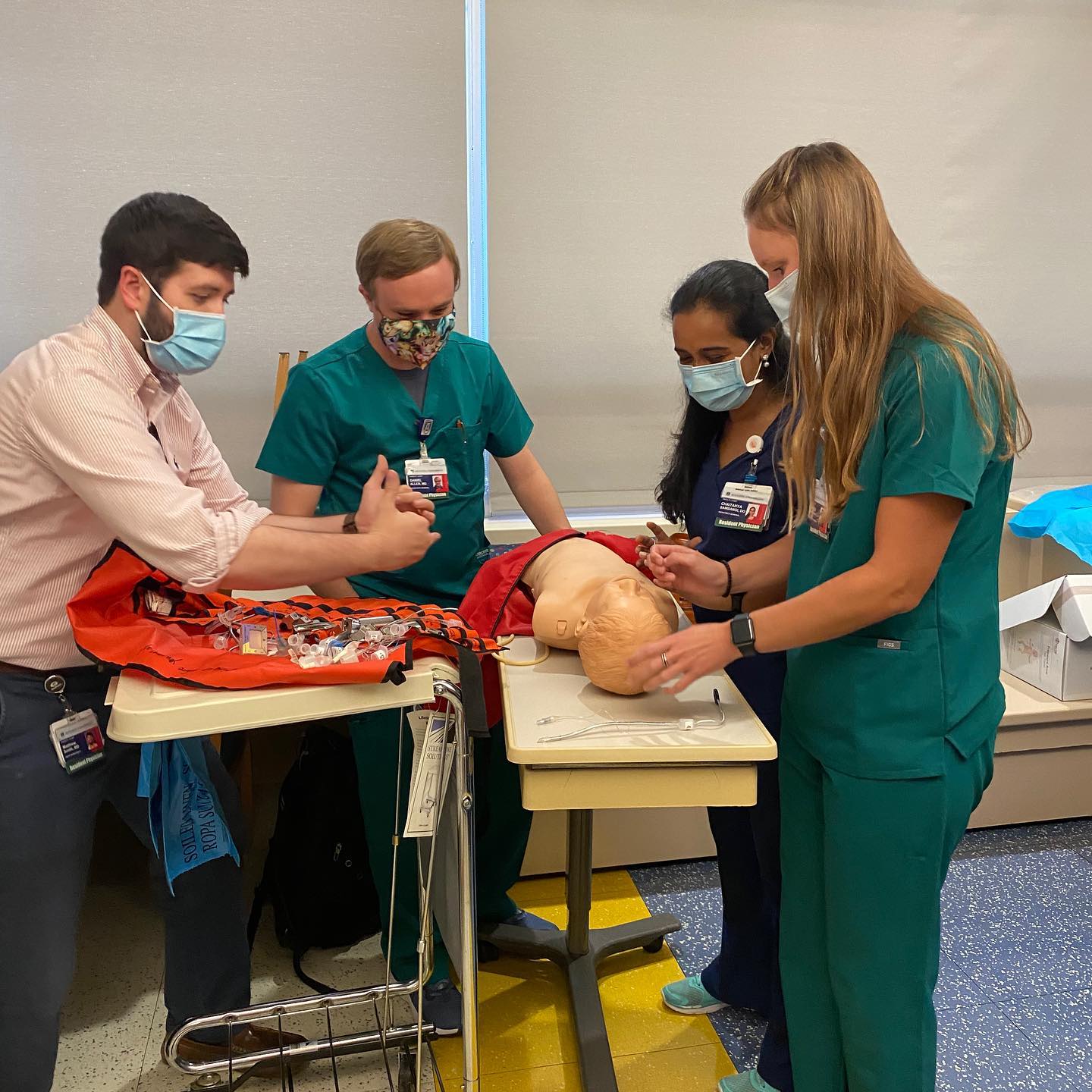 students using simulation