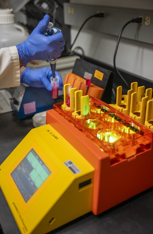 equipment in Dr. Lucas' lab