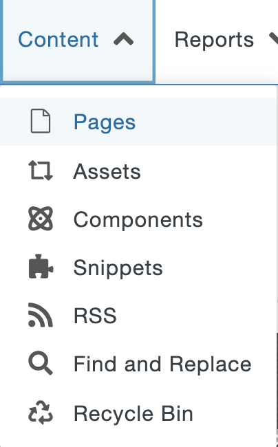 Content 页面 drop-down screenshot