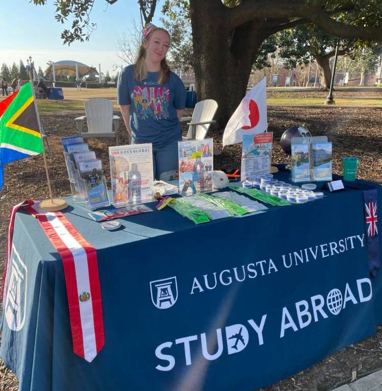 Anna at Study Abroad table